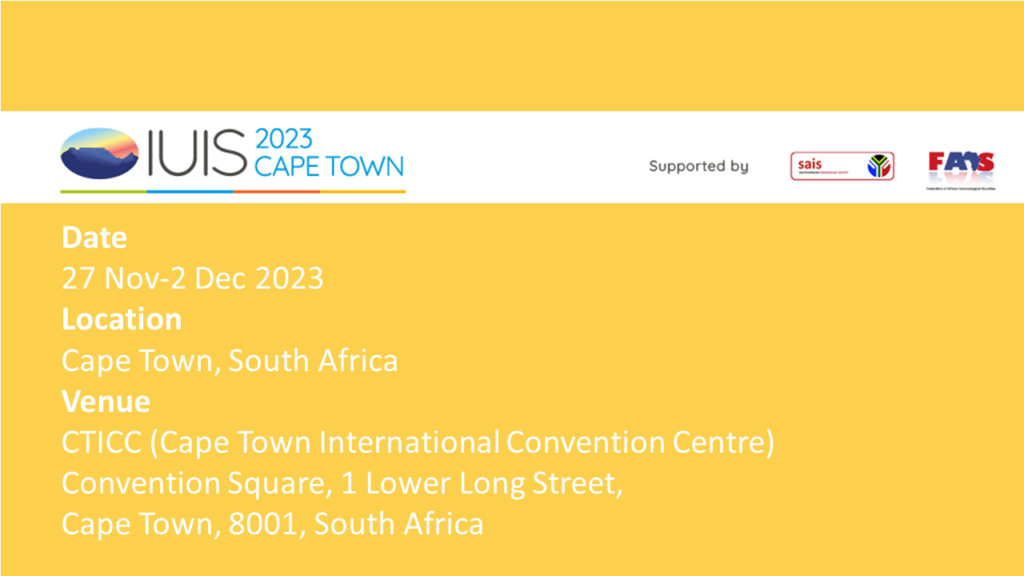 IUIS 2023 Where Immunologists Meet